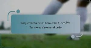 Roque Santa Cruz: Tore erzielt, Große Turniere, Vereinsrekorde