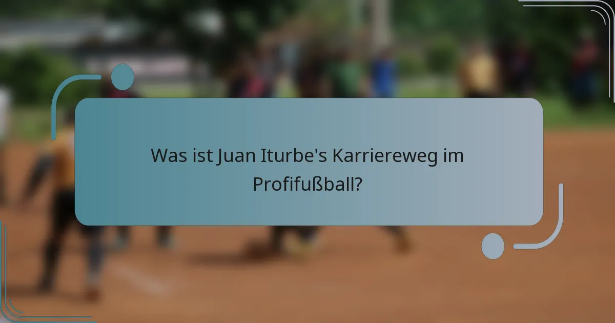 Was ist Juan Iturbe's Karriereweg im Profifußball?